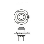 Bosch H7 halogen headlight bulb